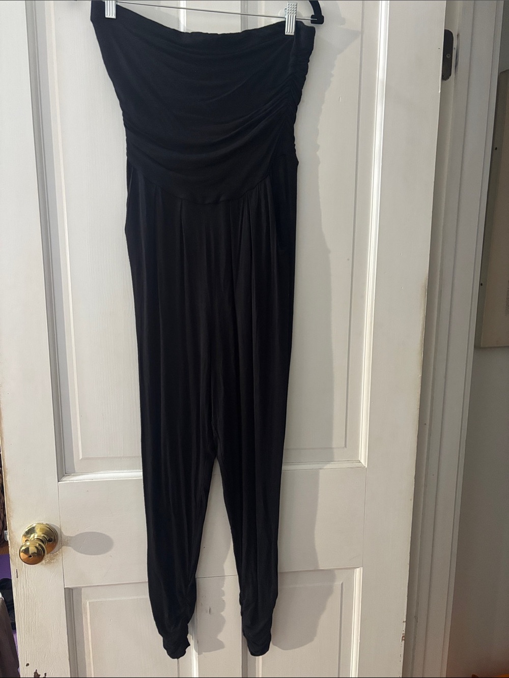 Heart Hips Black Strapless Jumpsuit Romper